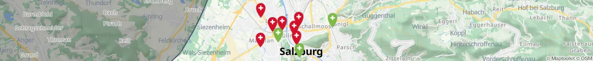 Map view for Pharmacies emergency services nearby Lehen (Salzburg (Stadt), Salzburg)